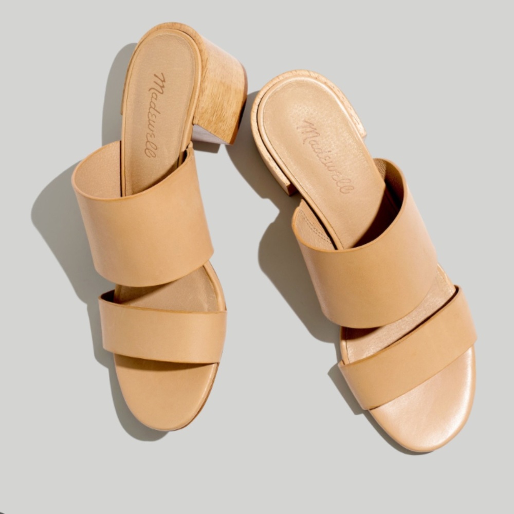 Madewell Kiera Mule Sandals in Vintage Beige Size 7